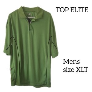 TOP ELITE MENS GOLF SHIRT SIZE L GREEN COLOR